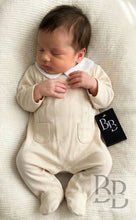 Load image into Gallery viewer, SG205 - Beige embroidered babygrow