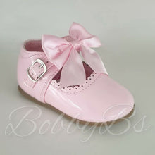 Load image into Gallery viewer, KYLIE - Pink Hardsole Patent bow shoe