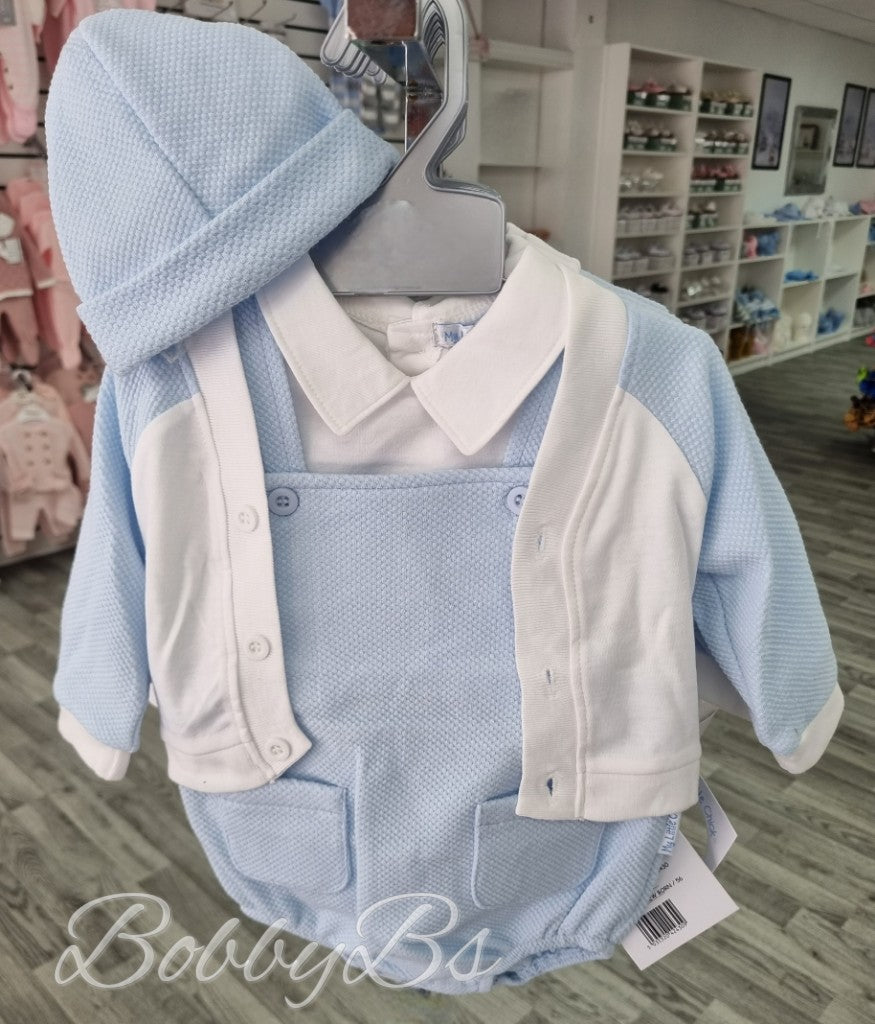 2430 - 4 Piece blue romper set