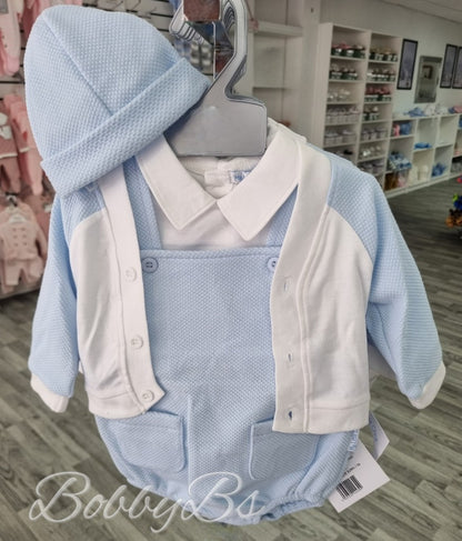 2430 - 4 Piece blue romper set