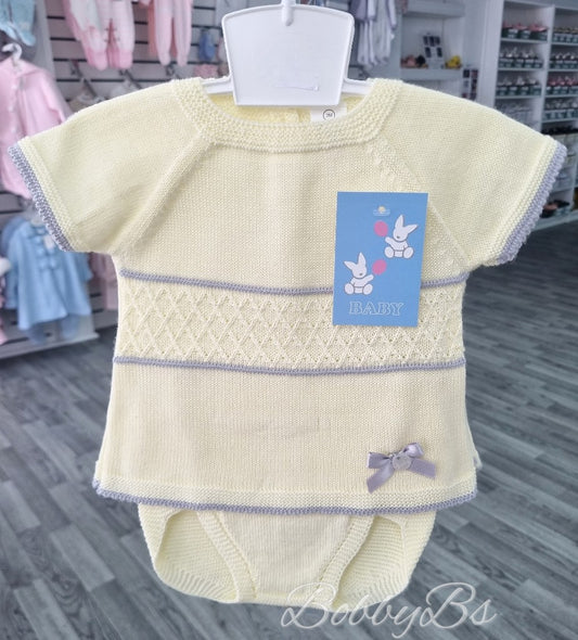 C2029 - Lemon fine knit 2PC