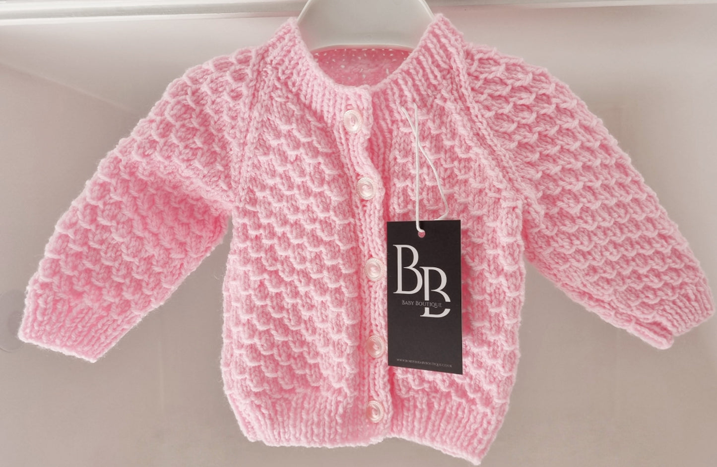 WKT22 - Pink Plain Knit Cardigan