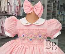Load image into Gallery viewer, MSD2 - Pink Smocked dress