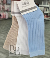 2243 - Ribbed knee high baby socks
