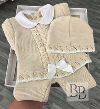 Load image into Gallery viewer, 1562 - Beige First Size 3PC Knitted set