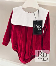 Load image into Gallery viewer, BRVC8 - Red Velvet style traditional Christmas romper