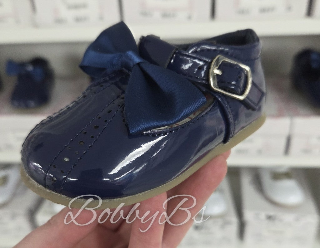 PAULA - Navy Hardsole Patent shoe