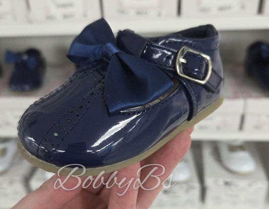 PAULA - Navy Hardsole Patent shoe