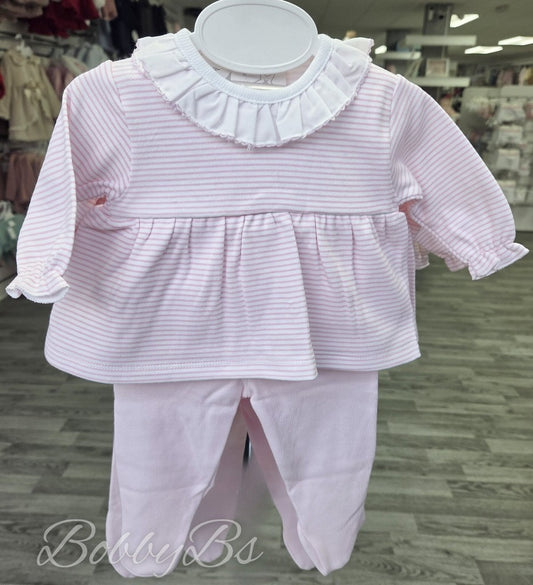 MOD114 - Pink Stripe trouser set