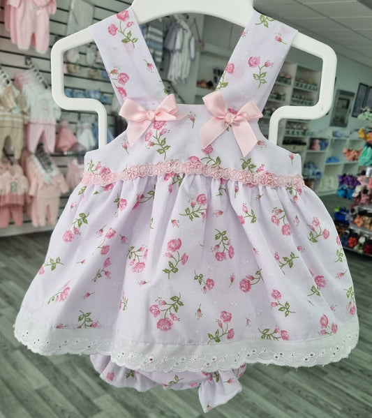 FBD6 - Floral baby dress set