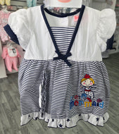 7073 - Navy Mermaid Cotton dress set