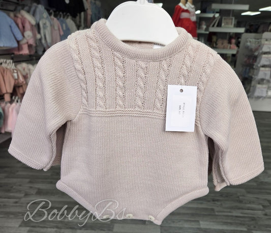RD21 - Beige Cable Knitted romper