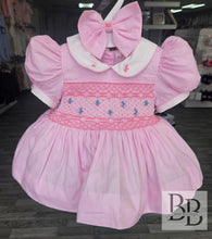 Load image into Gallery viewer, SPD11 - Pink Smocked dress