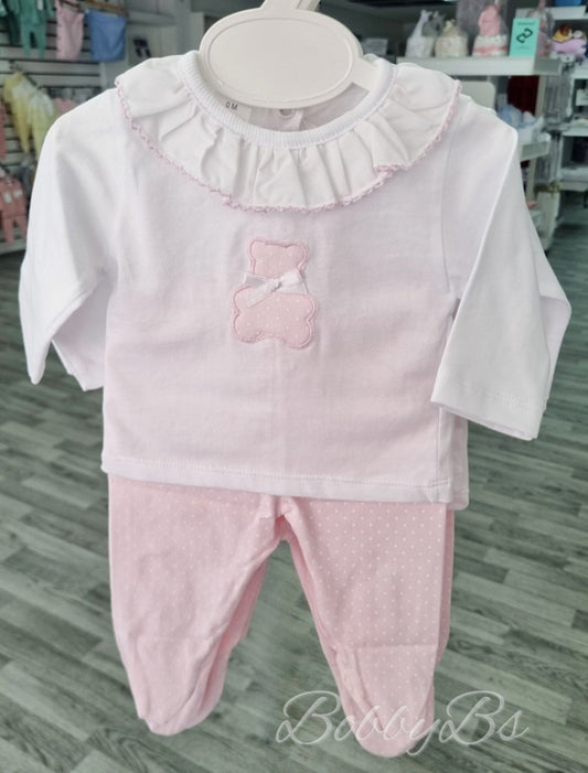 MOD02 - Pink Cotton teddy trouser set