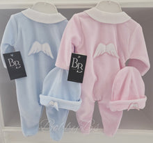 Load image into Gallery viewer, SG137 - Velour angel babygrow set