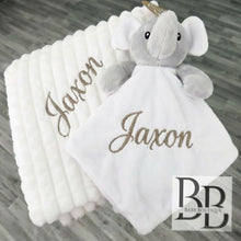 Load image into Gallery viewer, 019 - White personalised Blanket &amp; Comforter set