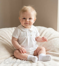 Load image into Gallery viewer, B0455 - Ivory Cotton smocked romper