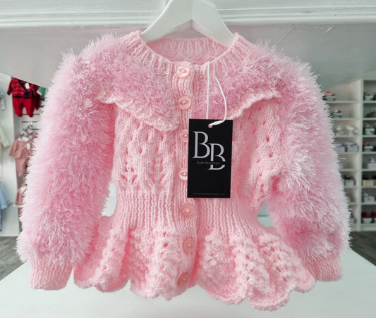 PHKE - Pink Eskimo Peplum Cardigan