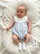 10723 - Blue Stripe Spring/Summer romper