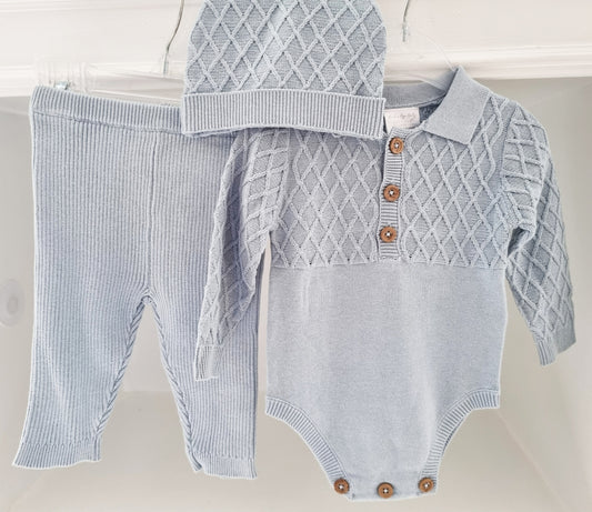 RBE07980 - Diamond Knit 3PC set