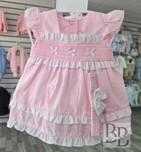 Load image into Gallery viewer, 6368-  Pink Smocked 3pc dress set