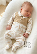 Load image into Gallery viewer, BSB6- Beige Safari babygrow