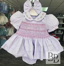 Load image into Gallery viewer, SPD21 - Lilac Smocked dress set