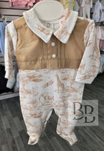Load image into Gallery viewer, BSB6- Beige Safari babygrow