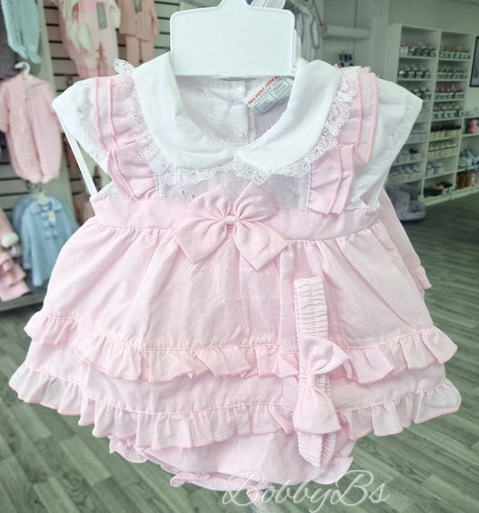 6269 - Pink Smocked dress set