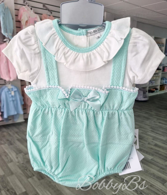 6123 - Mint cotton romper