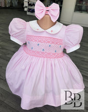 Load image into Gallery viewer, SPD11 - Pink Smocked dress