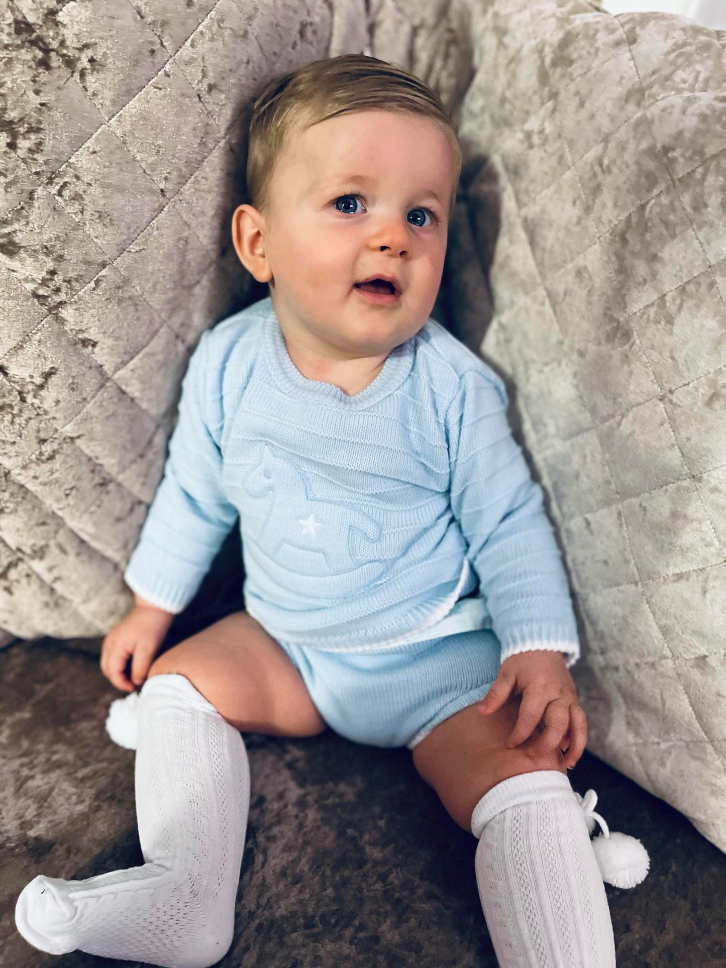 DANIEL - Knitted Blue Jam Pants