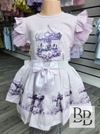 4411/4 - Lilac carousel Skirt set