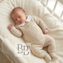 Load image into Gallery viewer, 1135- Beige First Size 3PC Knitted set