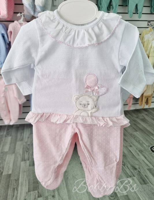 MOD18 - Pink Cotton teddy Baloon trouser set