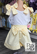 T288A - Lemon Bow Short set