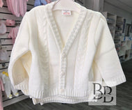 3887 - White Cable cardigan