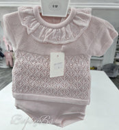 C4047 - Light Pink Lace knitted 2pc