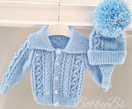 BA1K - Newborn Blue Aran