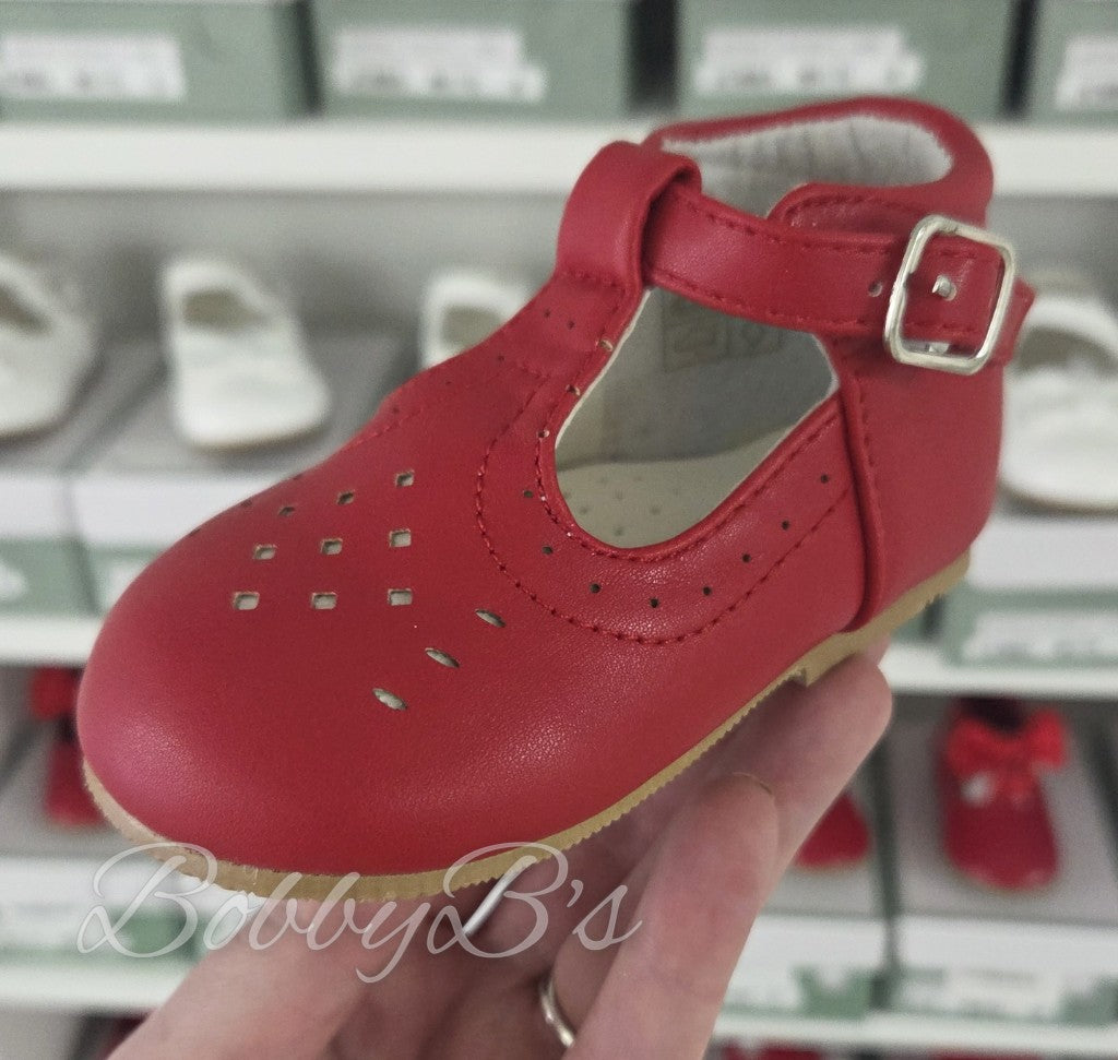 AARON - Red Hardsole buckle shoe