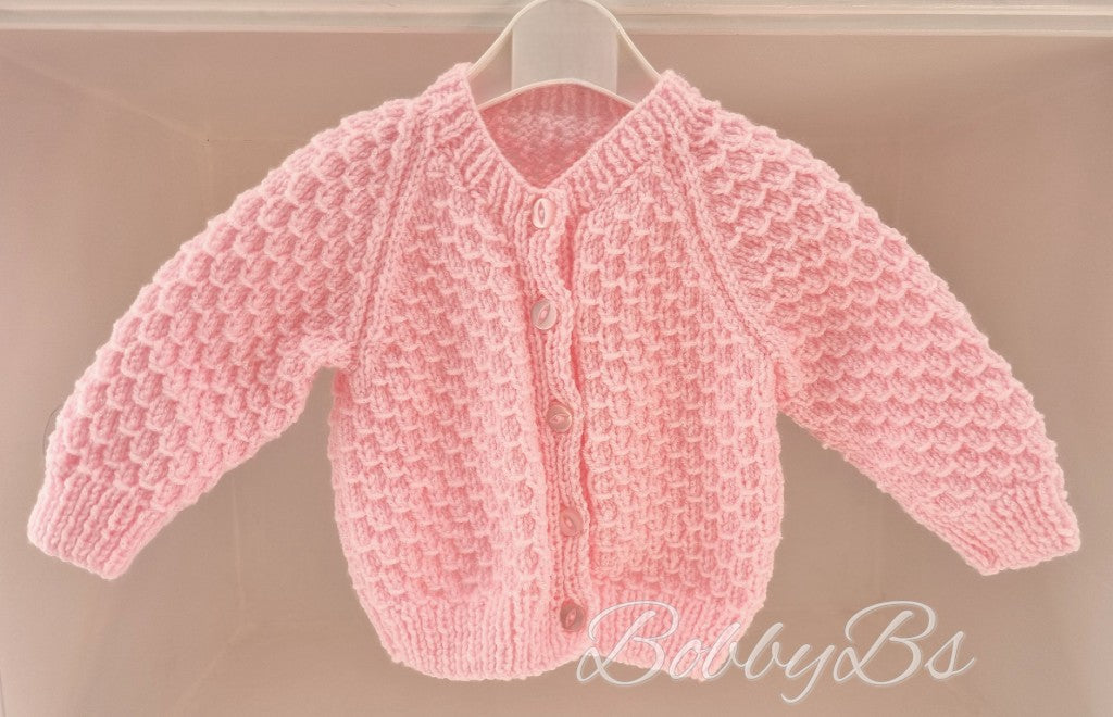 PSC9 - Pink sparkle knitted cardigan
