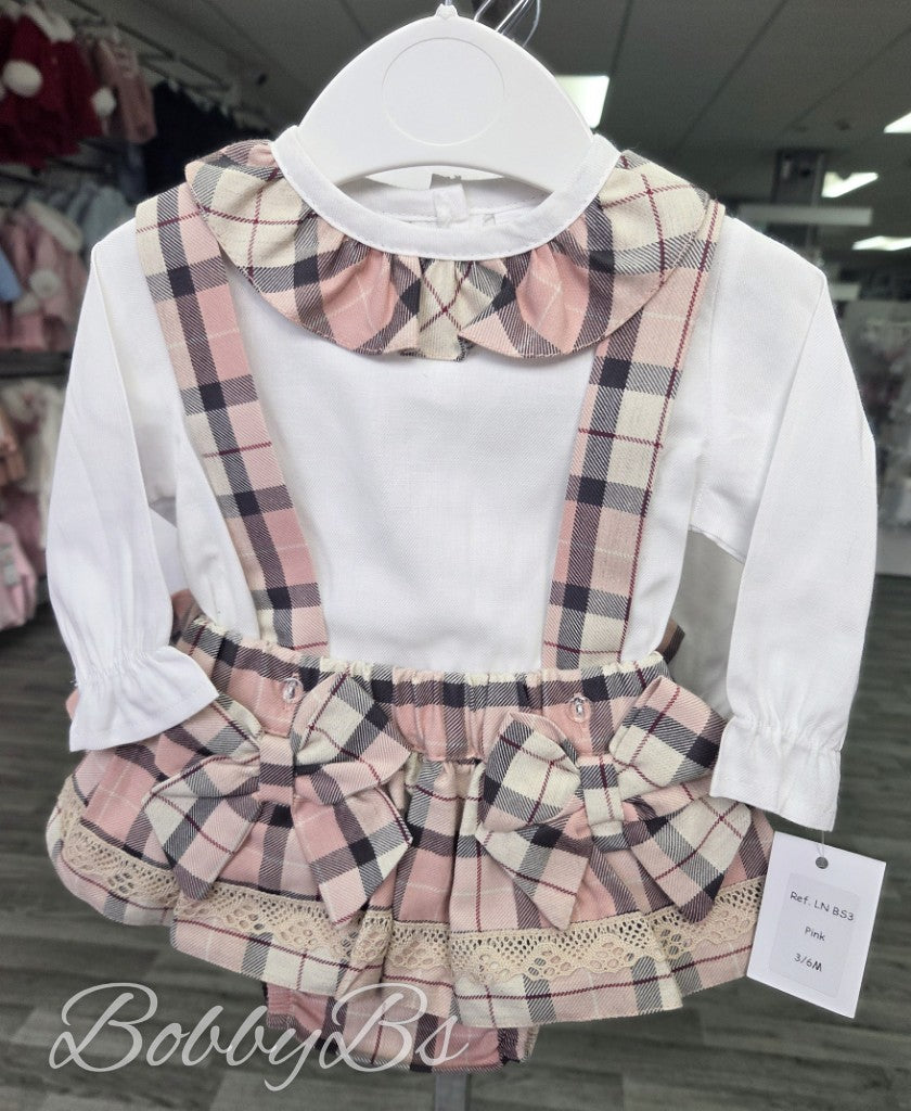 LNBS3 - Dusty Pink Checked 2PC
