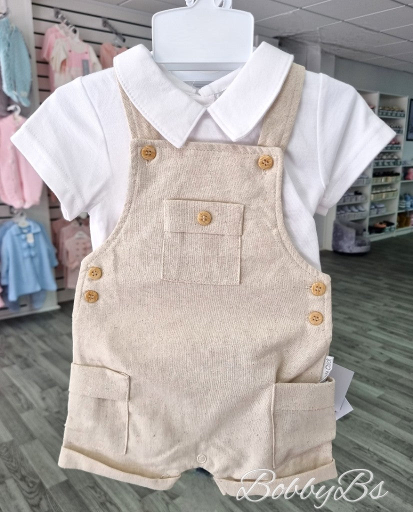 6336 - Beige romper short set
