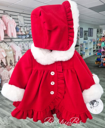 013164 - Sarah Louise Coat & Bonnet red