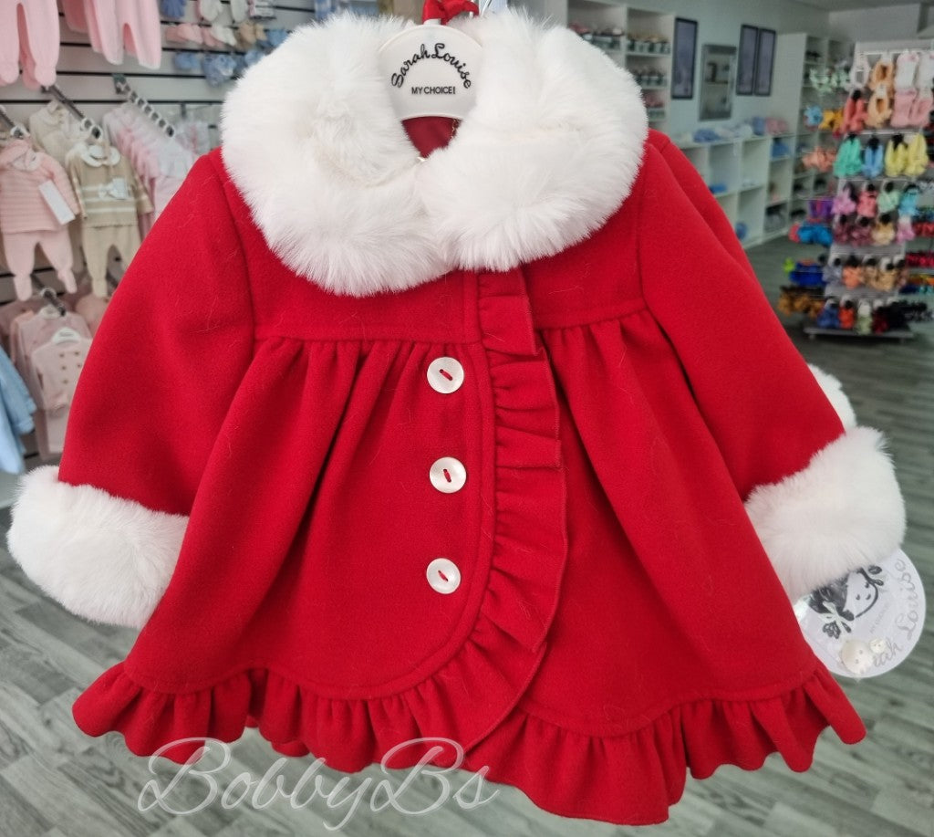013164 - Sarah Louise Coat & Bonnet red