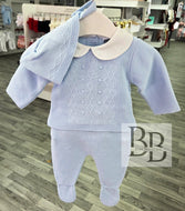 GINO - Baby Blue Knitted trouser set