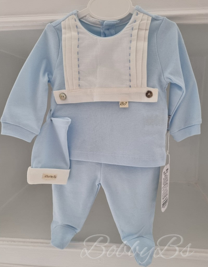 BJ3265B - Blue Cotton trouser set