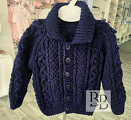 CAN5 - Navy Aran Cardigan