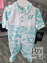 Load image into Gallery viewer, MSB2 - Mint  Safari babygrow