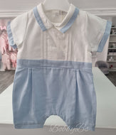 481617 - White&Blue cotton romper